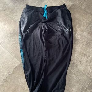 Under Armour Black Pants with Teal Highlights